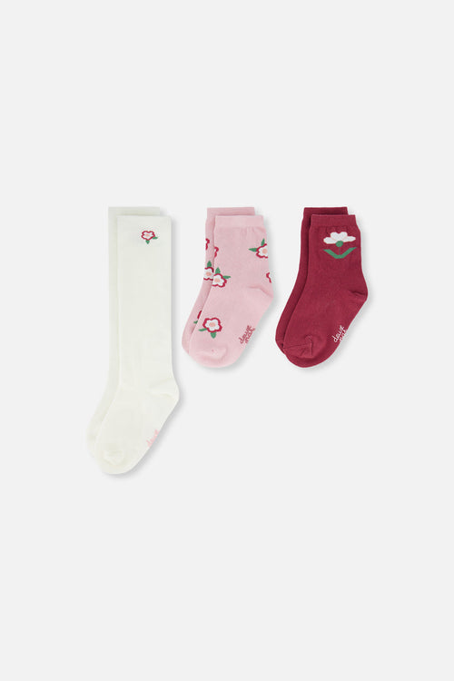 Socks Off-White And Pink - J20KS_01010