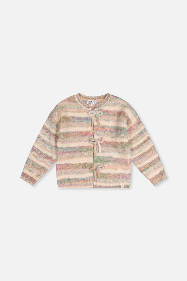Knitted Cardigan Mauve And Blue Knitwear - J20KT31_2J310