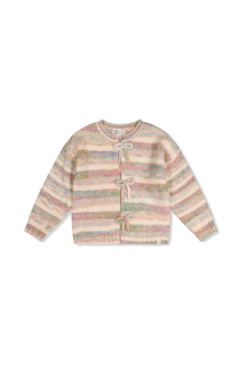 Knitted Cardigan Mauve And Blue Knitwear - J20KT31_2J310