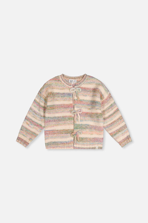 Knitted Cardigan Mauve And Blue Knitwear - J20KT31_2J310