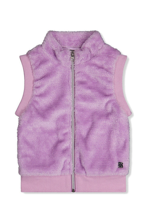 Faux Fur Sleeveless Vest Violet - J20L33_05150