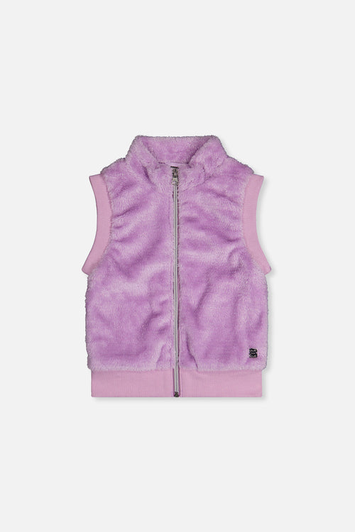 Faux Fur Sleeveless Vest Violet - J20L33_05150