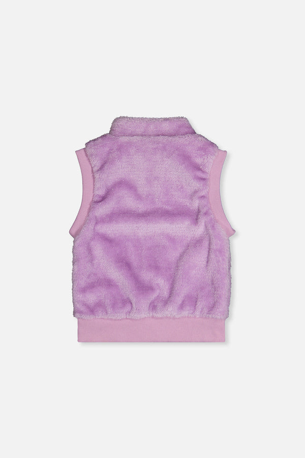 Faux Fur Sleeveless Vest Violet - J20L33_05150