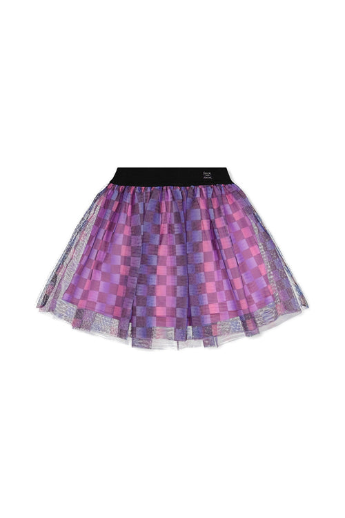 Skirt Black Checkered Print - J20L81_2J291