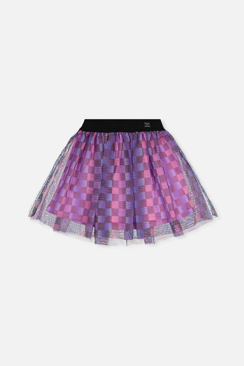 Skirt Black Checkered Print - J20L81_2J291