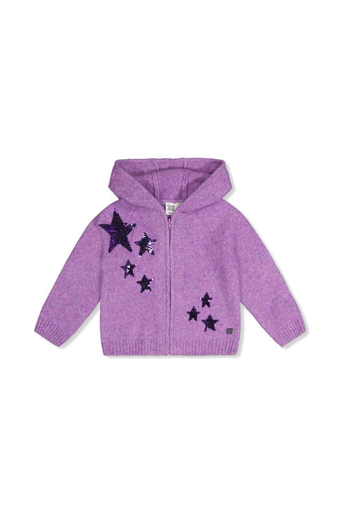 Hooded Knitted Cardigan Violet - J20LT31_05130