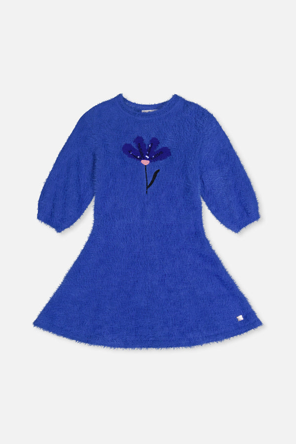 Hairy Knitted Dress Royal Blue - J20LT86_04640