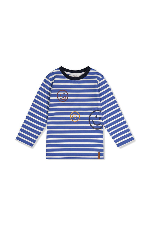 Long Sleeve T-Shirt Blue And White Stripes - J20M73_2J316
