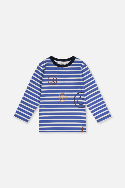 Long Sleeve T-Shirt Blue And White Stripes - J20M73_2J316