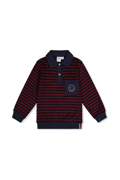 Brushed Jersey Top Red And Blue Stripes - J20M74_2J317