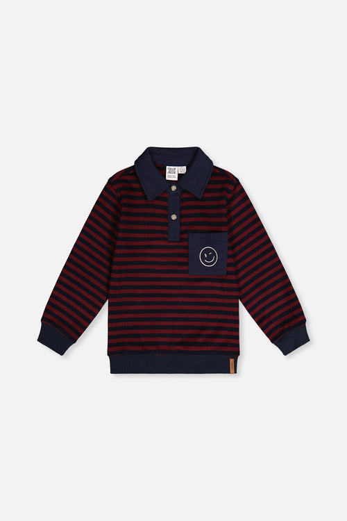 Brushed Jersey Top Red And Blue Stripes - J20M74_2J317