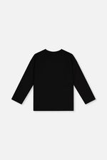 Organic Cotton Jersey T-Shirt Black And Beige - J20OB70_09990