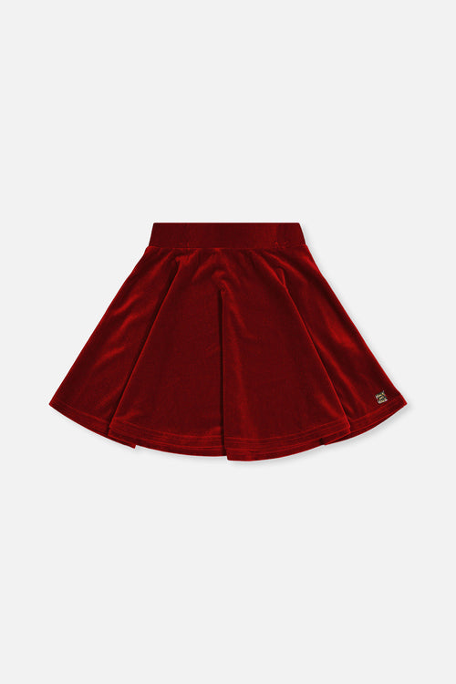 Velvet Skirt Red - J20OG81_07750