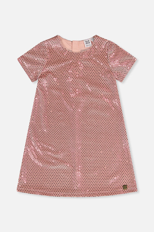 Short Sleeve A Line Dress Pink - J20OG86_06210