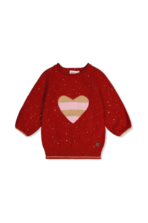 3/4 Sleeve Knitted Sweater Red - J20OGT30_07490