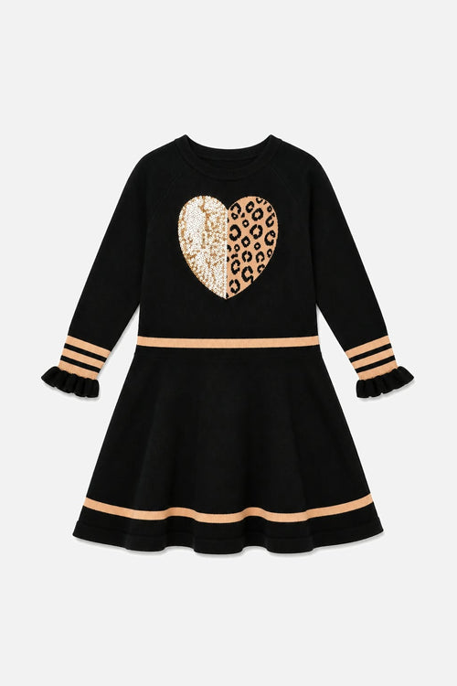 Knit Dress Black And Beige - J20OGT91_09990