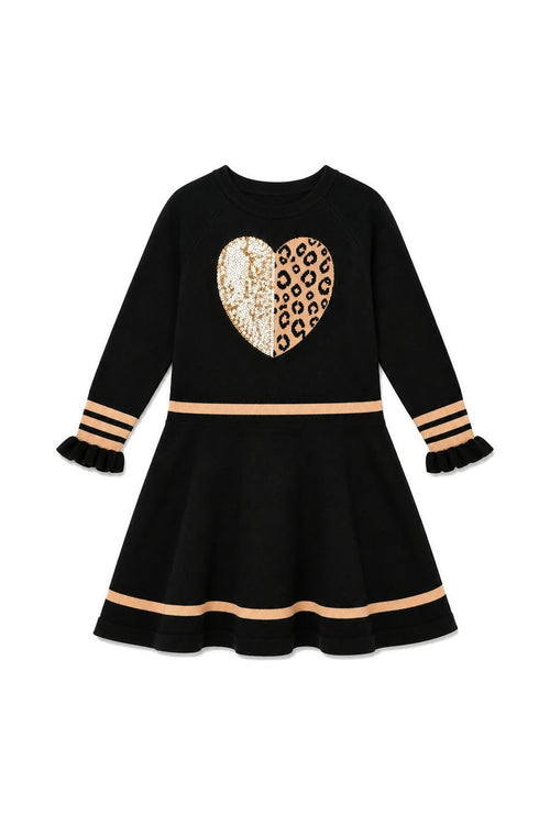 Knit Dress Black And Beige - J20OGT91_09990