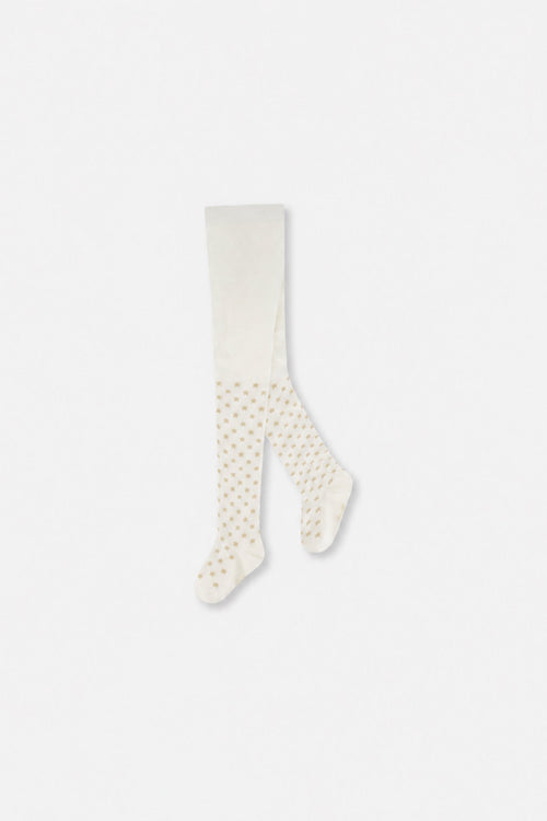 Baby Knit Heart Tights Off-White