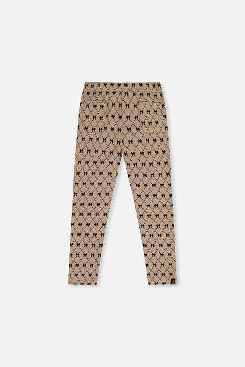 Treggings Beige Bow Tie Print - J20Q20_2J306