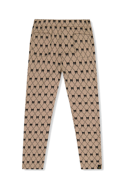Treggings Beige Bow Tie Print - J20Q20_2J306