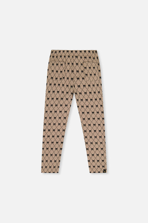 Treggings Beige Bow Tie Print - J20Q20_2J306