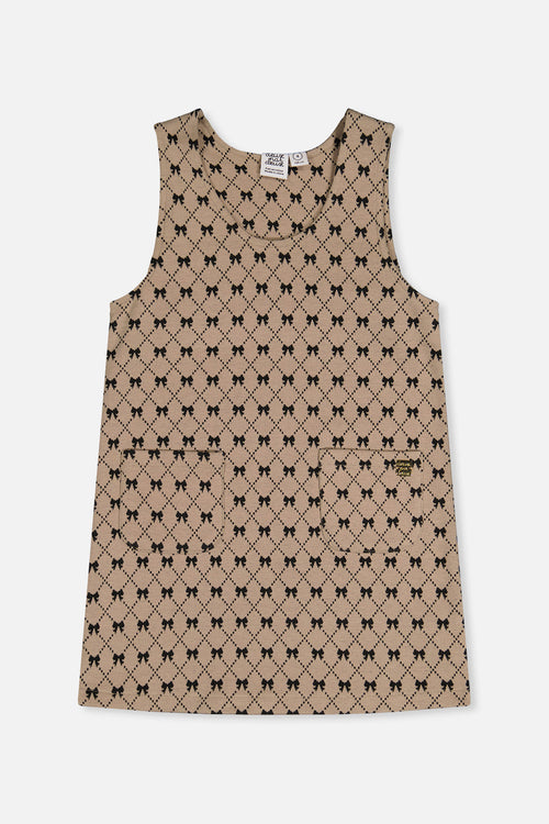 Jumper Beige Bow Tie Print - J20Q40_2J306