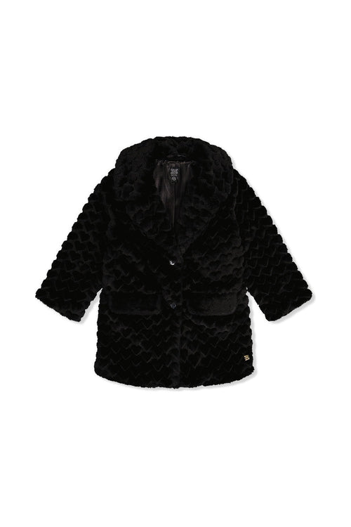 Faux Fur Long Coat Black - J20Q51_09990