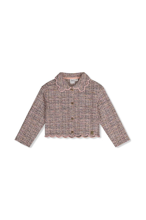 Short Jacket Pink And Black Knit - J20Q52_2J302