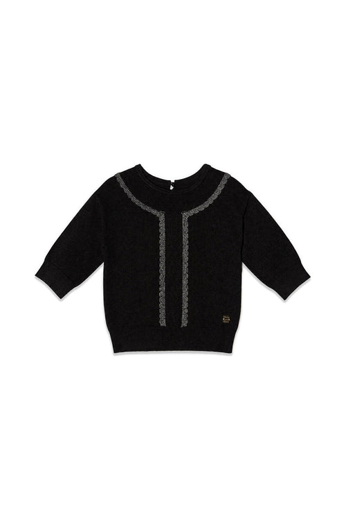 Knitted Sweater Black And Gold
