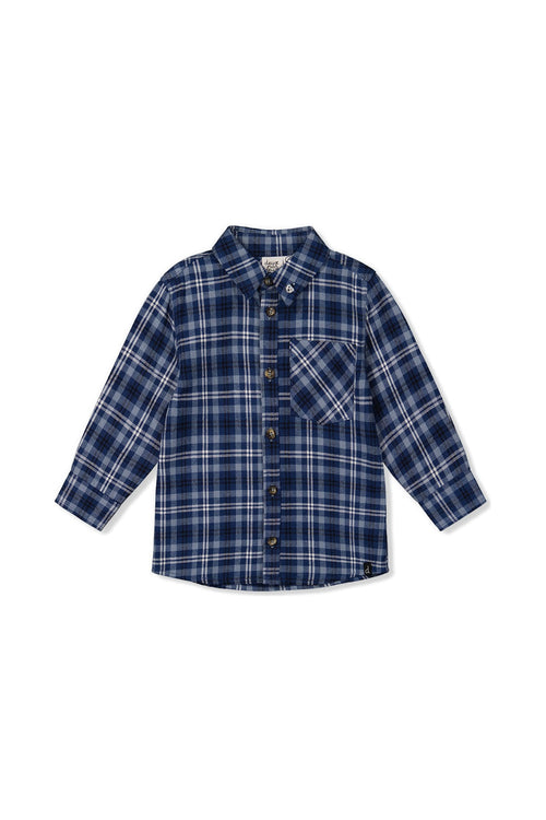 Plaid Shirt Blue And White - J20S15_2J266