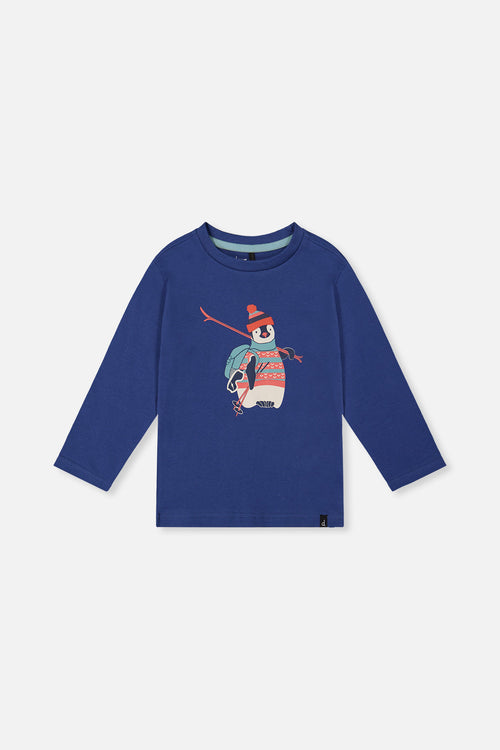 Long Sleeve Organic Cotton T-Shirt Blue - J20S70_04800