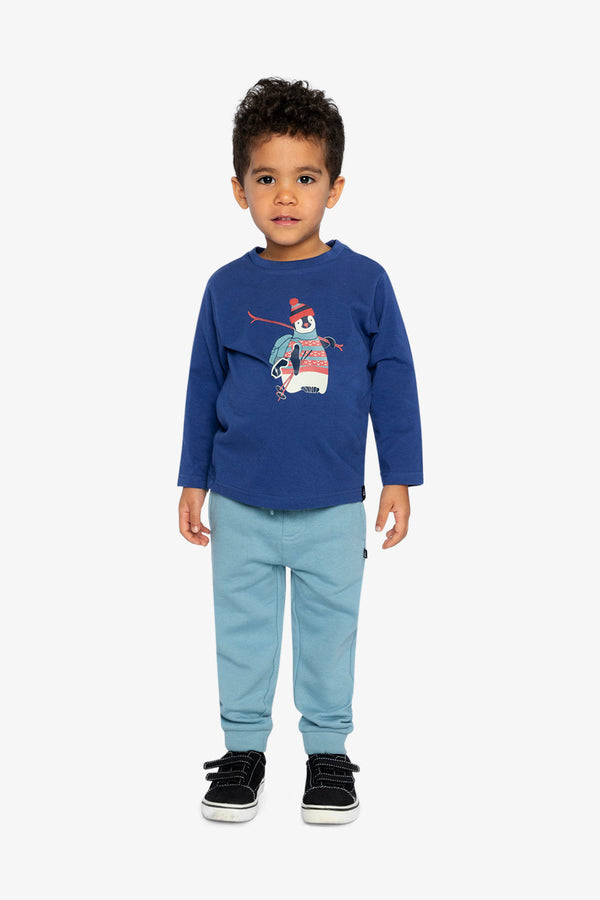 Long Sleeve Organic Cotton T-Shirt Blue - J20S70_04800