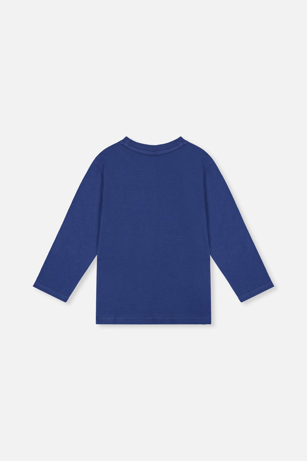 Long Sleeve Organic Cotton T-Shirt Blue - J20S70_04800