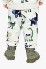 Fleece Sweatpants Beige Dinosaur Print - J20T20_2J263