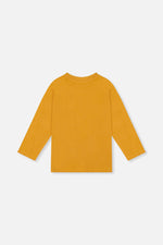 Long Sleeve Organic Cotton T-Shirt Mustard Yellow - J20T70_02290