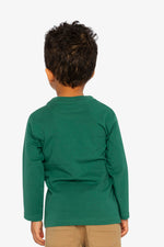 Long Sleeve Organic Cotton T-Shirt Green - J20T70_03016