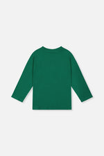 Long Sleeve Organic Cotton T-Shirt Green - J20T70_03016