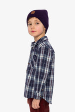 Flannel Shirt Blue And White Plaid - J20U13_2J268