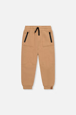 Fleece Sweatpants With Pockets Brown Tannin - J20U21_01780