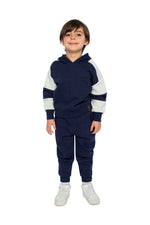 Fleece Sweatpants With Pockets Dark Blue - J20U21_04810