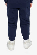 Fleece Sweatpants With Pockets Dark Blue - J20U21_04810