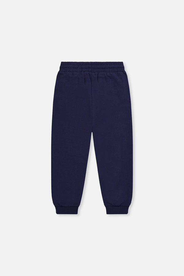 Fleece Sweatpants With Pockets Dark Blue - J20U21_04810