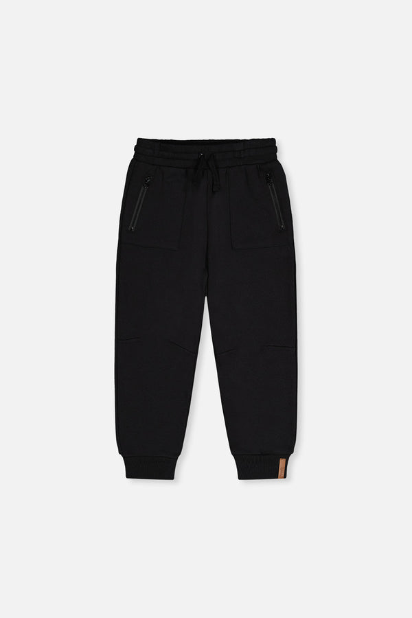 Fleece Sweatpants With Pockets Black - J20U21_09990