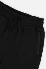 Fleece Sweatpants With Pockets Black - J20U21_09990