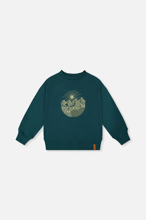 Fleece Sweatshirt Green Forest - J20U34_03930
