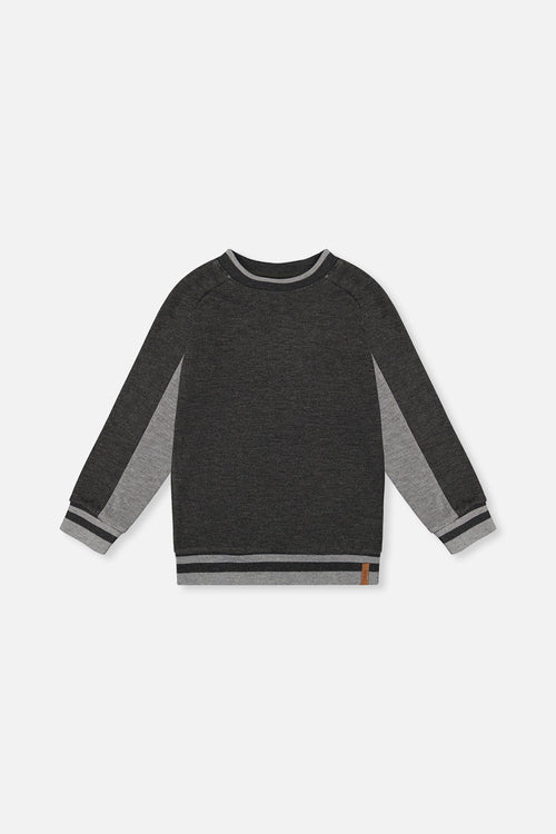 Flat Back Rib Sweatshirt Grey - J20U39_01970