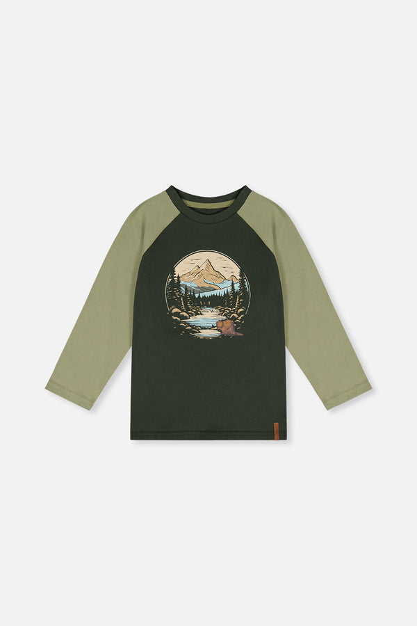 Raglan T-Shirt Dark Turquoise - J20U69_03014