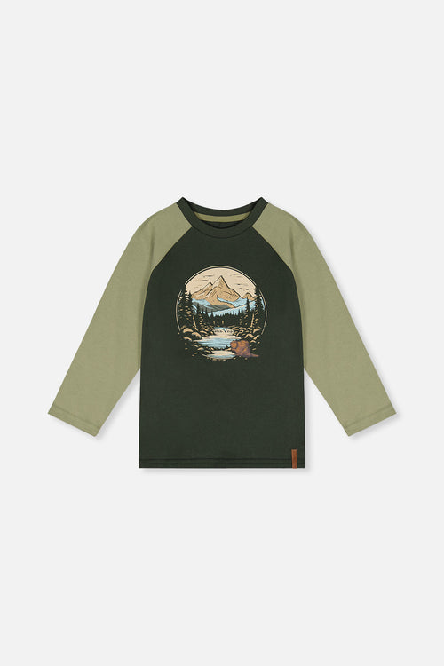Raglan T-Shirt Dark Turquoise - J20U69_03014