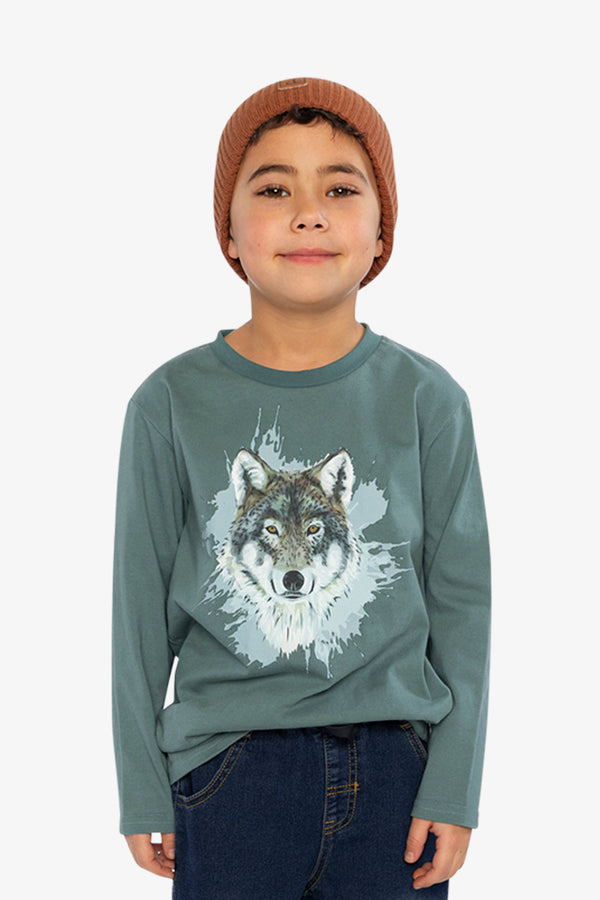 Long Sleeve T-Shirt Turquoise - J20U71_03750