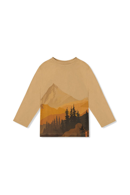 Long Sleeve Organic Cotton T-Shirt Beige - J20U73_01002